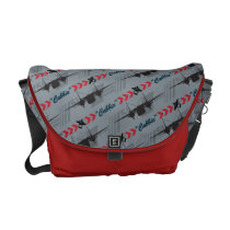 Cabbie Silhouette Pattern Courier Bag at Zazzle