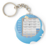 cabeçaXX compartimentado brain days of the week Key Chain