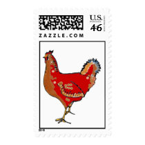 cabela rooster red postage