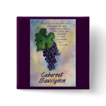 Cabernet Sauvignon Wine Button by donnabellas Cabernet Sauvignon Wine Button