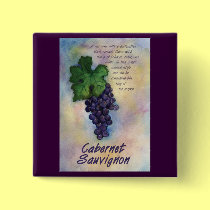 Cabernet Sauvignon Wine Button