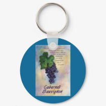 Cabernet Sauvignon Wine Keychain by donnabellas Cabernet Sauvignon Wine Keychain
