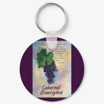 Cabernet Sauvignon Wine Keychain by donnabellas Cabernet Sauvignon Wine Keychain