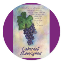 Cabernet Sauvignon Wine Sticker by donnabellas Cabernet Sauvignon Wine Sticker