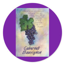 Cabernet Sauvignon Wine Sticker by donnabellas Cabernet Sauvignon Wine Sticker