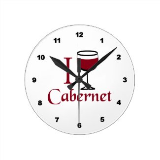 wine wall clock