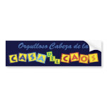 Cabeza de la Casa del Caos Bumper Sticker