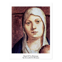 Cabeza de Madonna de Antonello DA Messina Postal