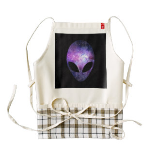 Cabeza extranjera con púrpura conceptual del delantal zazzle HEART