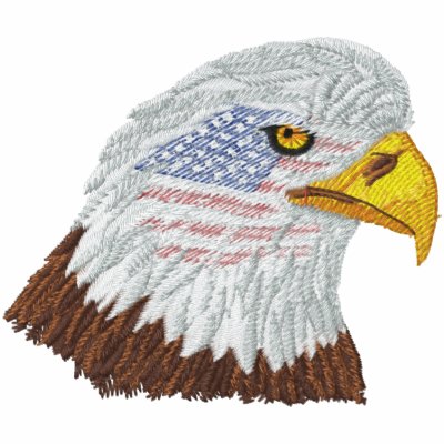 Cabeza patriótica de Eagle de la bandera americana Cabeza patriótica de Eagle de la bandera americana