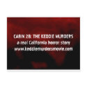 Cabin 28: The Keddie Murders horror postcard