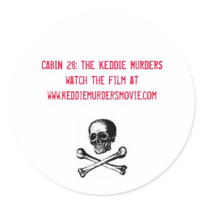 Cabin 28: The Keddie Murders in red Round Sticker by Jhancock16