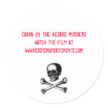 Cabin 28: The Keddie Murders in red stickers