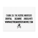 Cabin 28: The Keddie Murders white skull postcard