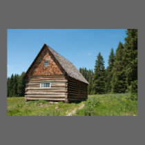 Cabin at Raber Cow Camp posters