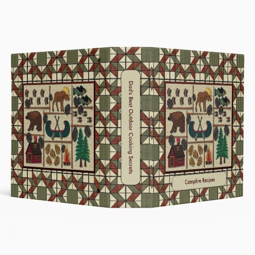 Cabin Fever Lodge Look Camping Recipe 3 Ring Binder