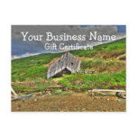 Cabin in the Mountains; Gift Certificate Post Card