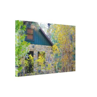 Cabin in the Woods HDR Stretched Canvas