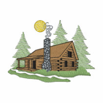 Cabin Scene embroidered shirts by ZazzleEmbroidery Cabin Scene embroidered shirts