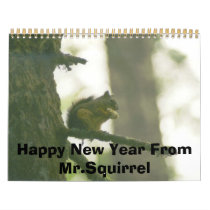 cabin squirrel, Happy New Year From Mr.Squirrel calendars by grossenbacher cabin squirrel, Happy New Year From Mr.Squirrel calendars