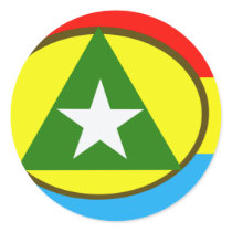 Cabinda, Angola flag Round Stickers