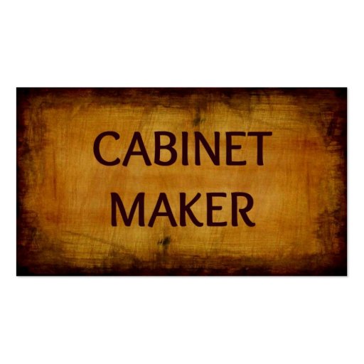 Cabinet Maker Business Card (front side)