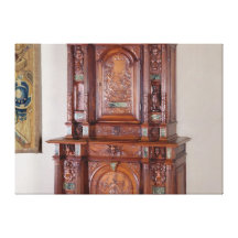 Cabinet with two sections, and a double door canvas print