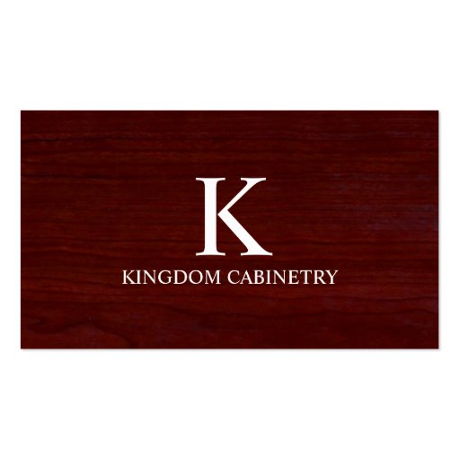 Cabinetry / Carpentry Business Card (front side)