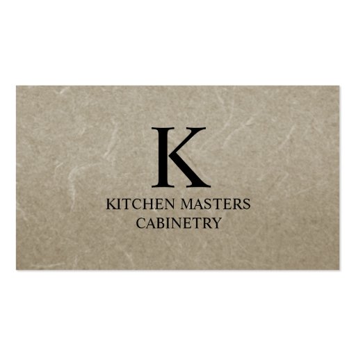 Cabinetry / Remodeling Business Card (front side)