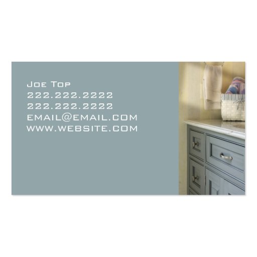 Cabinets Countertops Tile Stone Granite Marble Business Card (back side)