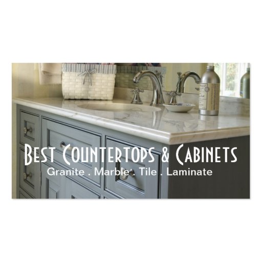 Cabinets Countertops Tile Stone Granite Marble Business Card (front side)