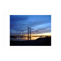Cable Bridge Blur sunset posters by weboulware Cable Bridge Blur sunset posters