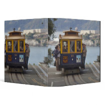 Cable car chugs up Hyde Street in San Vinyl Binder