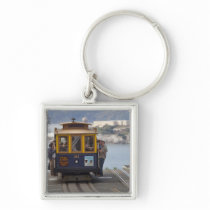Cable car chugs up Hyde Street in San Key Chain