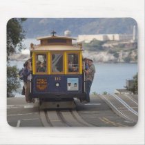 Cable car chugs up Hyde Street in San Mousepad