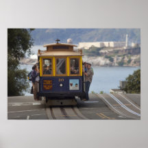 Cable car chugs up Hyde Street in San Print