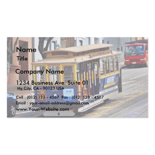Cable Cars In San Francisco Business Card Templates