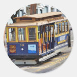 Cable Cars In San Francisco Round Sticker