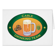Cable Drinking Team Greeting Card