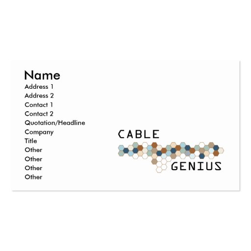 Cable Genius Business Card Template (front side)