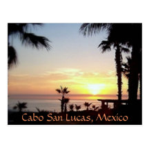 cabo  sunset postcard