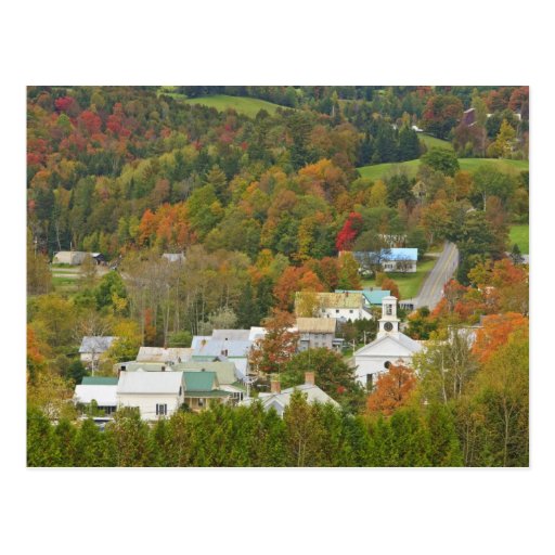 Cabot, Vermont in fall. Northeast Kingdom. Postcard Zazzle