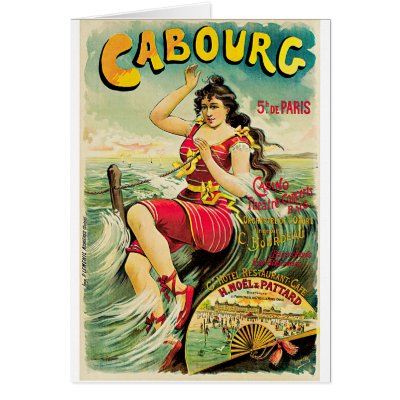 Cabourg, Paris Vintage Travel Poster Card