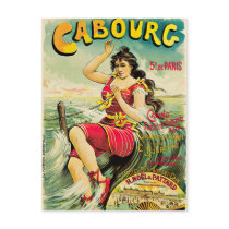Cabourg, Paris Vintage Travel Poster Postcard