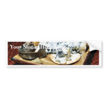 Cabrales Blue Cheese With Leaf Wrapping bumper stickers