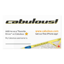Cabulous Business Card for Drivers
