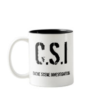 Cache Scene Investigation, C.S.I. mugs by aetoys Cache Scene Investigation, C.S.I. mugs