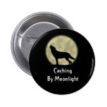 Caching By Moonlight Geocaching Swag Pin