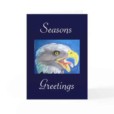 Cachinnating Eagle Card by nature_art