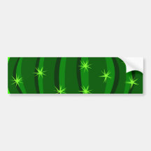 Cactus3 Vector GREEN SPARKLE CACTUS CACTI CARTOON Bumper Sticker